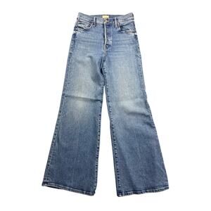 Mother Roller HR Wide-Leg Jeans Women's Size 29 Blue Denim Medium Wash 5-Pockets